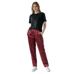 Woman Within Women's Dark Brown Pants High Rise Pleated Front Elastic Size 16W